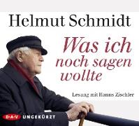 Cover-Bild zu Schmidt, Helmut: Was ich noch sagen wollte