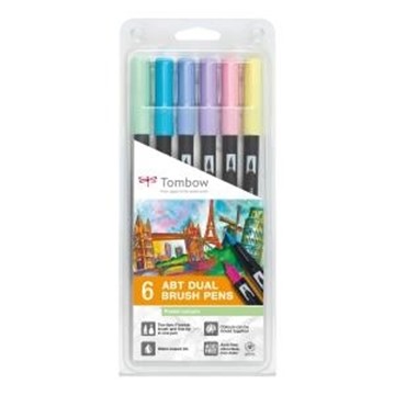 Bild von TOMBOW ABT Dual Brush Pen 6er Set Pastellfarben