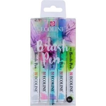 Bild von TALENS Ecoline Brush Pen Set pastel 5 Stück