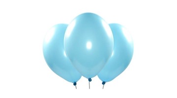Bild von Latexballone rund  33cm gefüllt mit Helium, hellblau