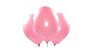 Bild von Latexballone rund  33cm gefüllt mit Helium, rosa