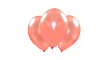 Bild von Latexballone rund  33cm gefüllt mit Helium, rosegold metallic