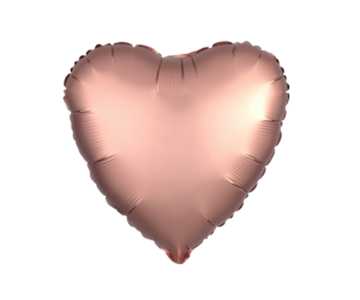 Bild von Folienballon Herz rosegold 40cm