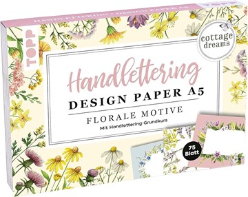 Bild von Handlettering Mixed Paper Block A5 Cottage Dreams - Floral